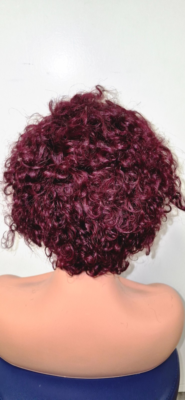 13*4 Short Burgundy Wig