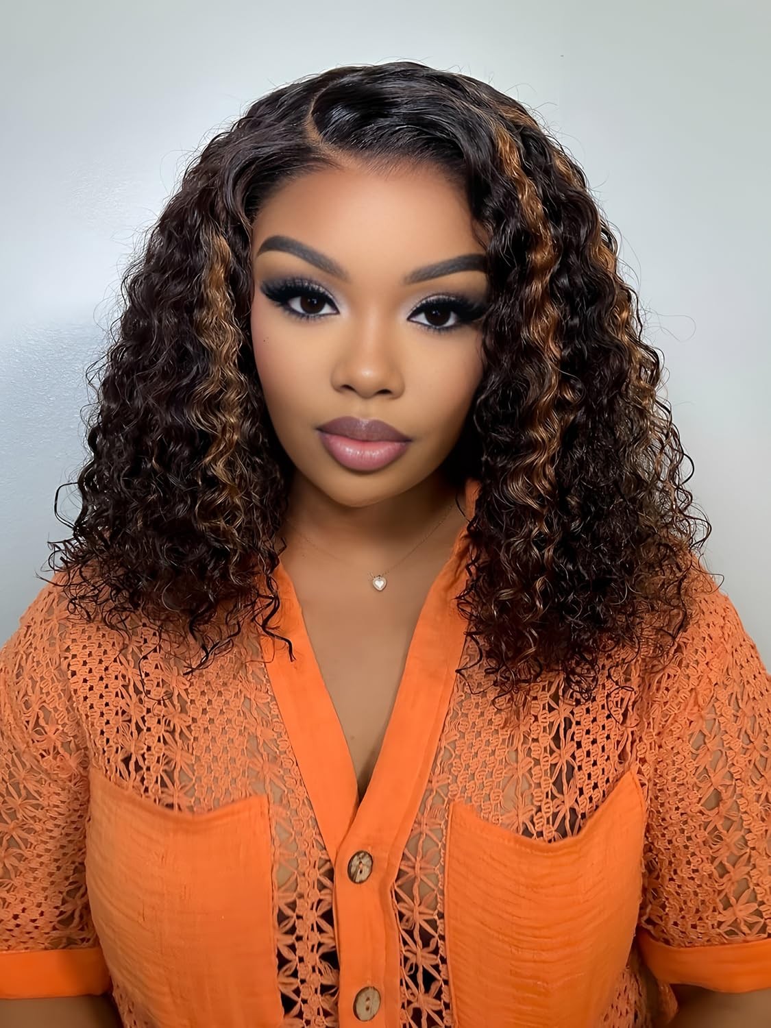 Isee Hair Highlight Glueless Bob Wigs Human Hair Pre Plucked Pre Cut 2/30 Honey