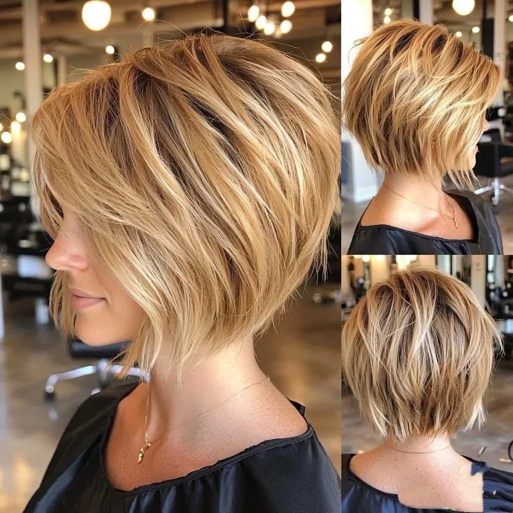 Ombre Blonde Highlight Bob Wig 13×4 Lace 100% Real Human Hair Wigs for Women