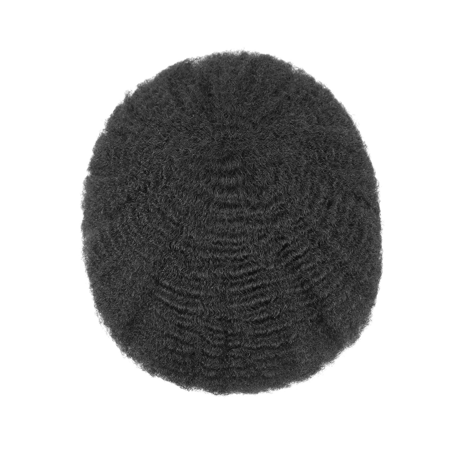 Afro Curly Human Hair Toupee Men Thin Skin African Male Toupee Full PU System
