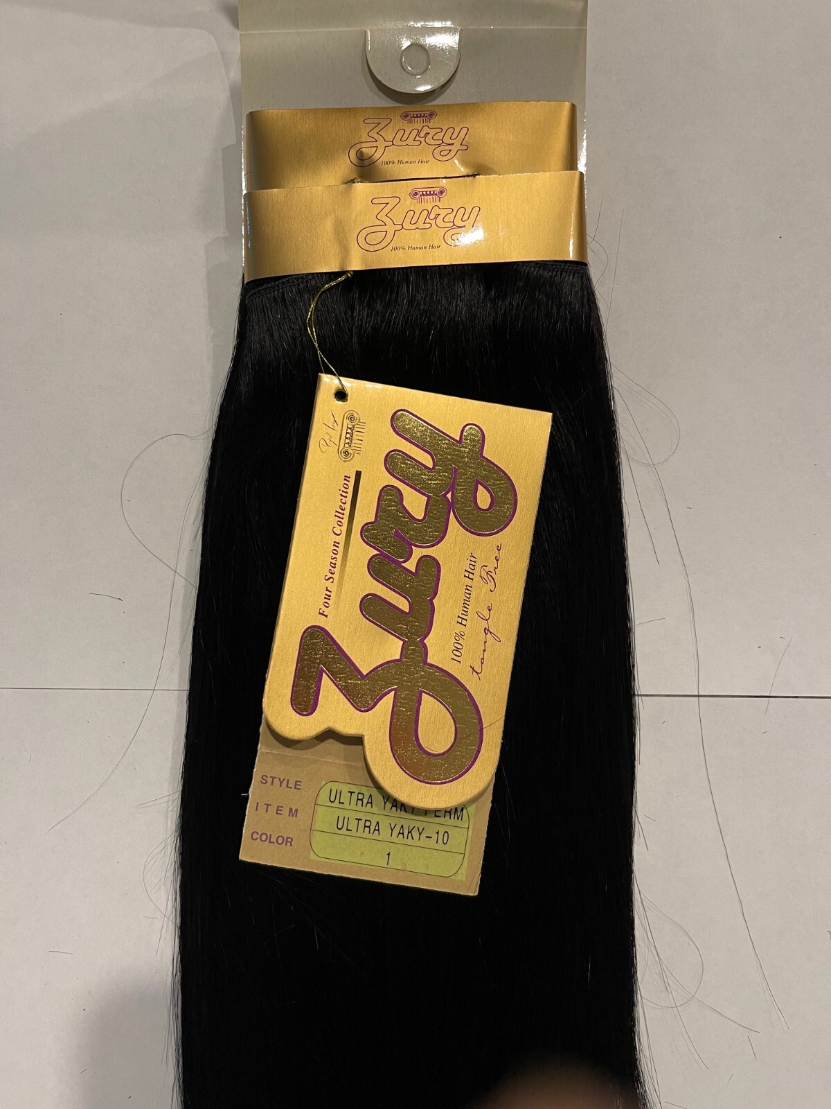 Zury 100% Human Hair Weaving Ultra Yaky Perm 10 inch color #1