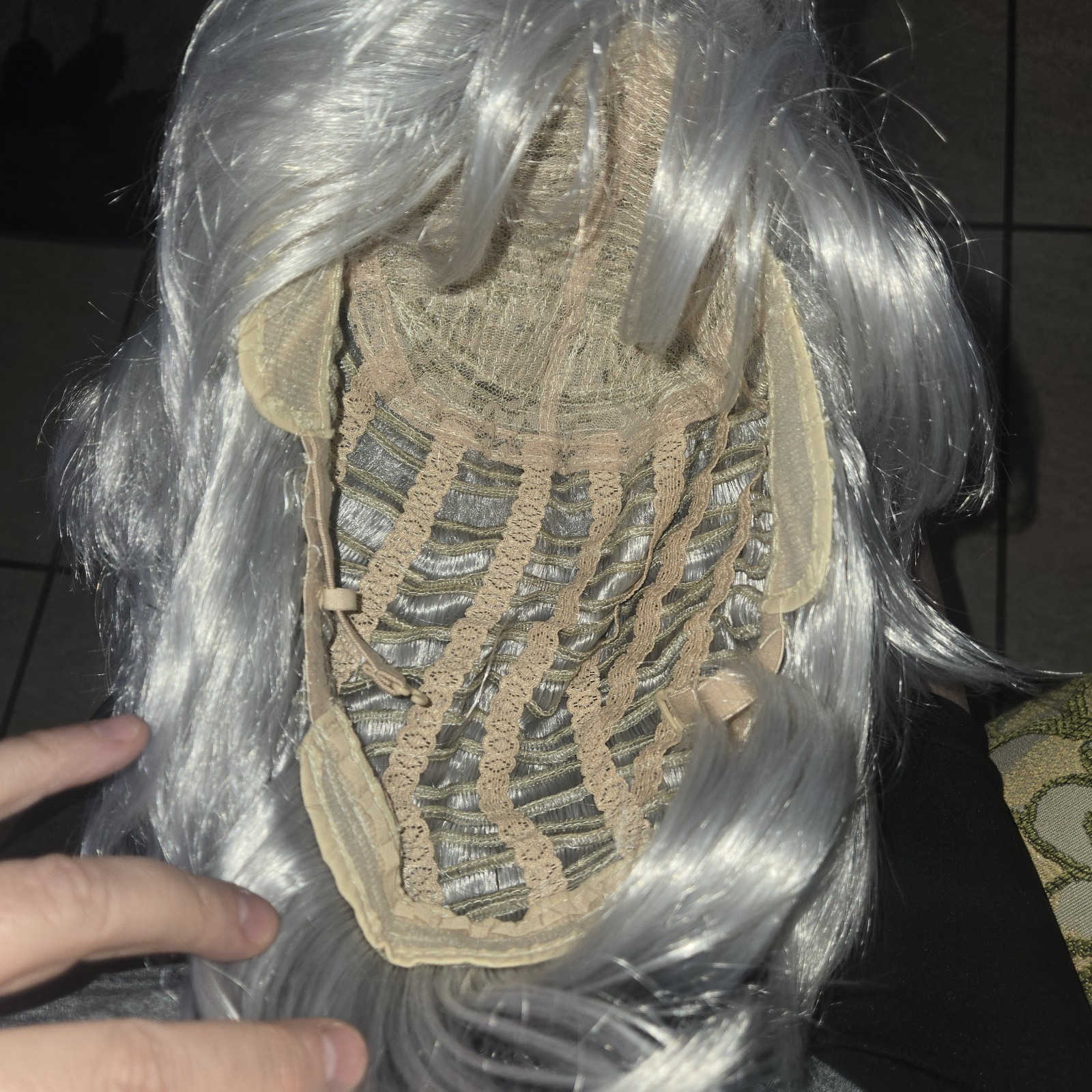 Silver Gray Shag Wig 10 Inch Layered Synthetic Wig w/ Wig Cap Costume