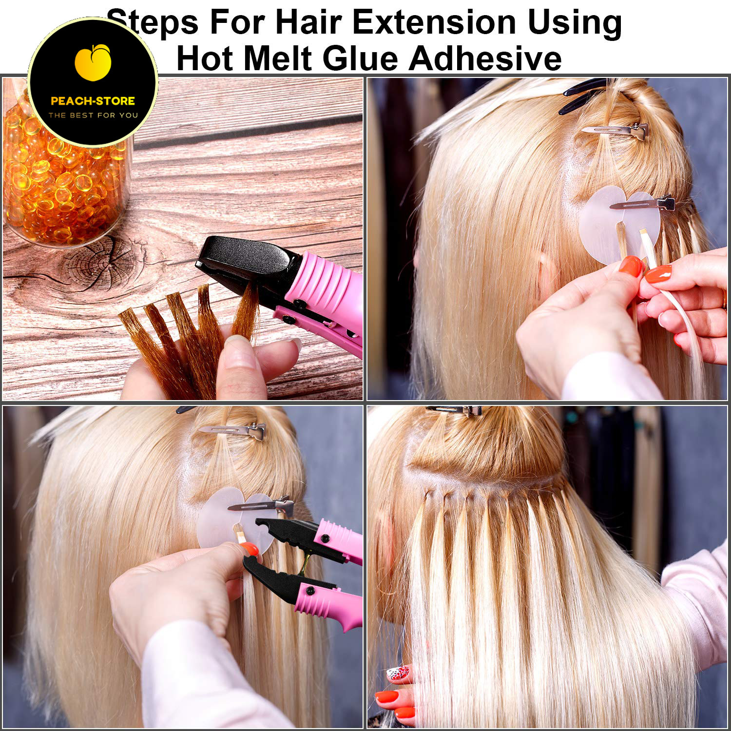 200 g Hair Extension Keratin Glue Granule Pellet Granule Bead Hot Fusion Extensi