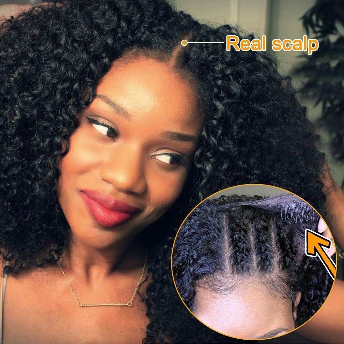 AA Hair Front Wig Womens Brazilian Human Long Curly Lace Wavy Hair Wigs US 2022