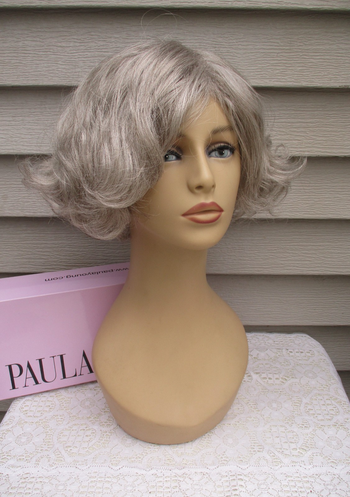 Paula Young Wig MERYL Color #56 SILVER Gray Mid Length Style PLEASE READ