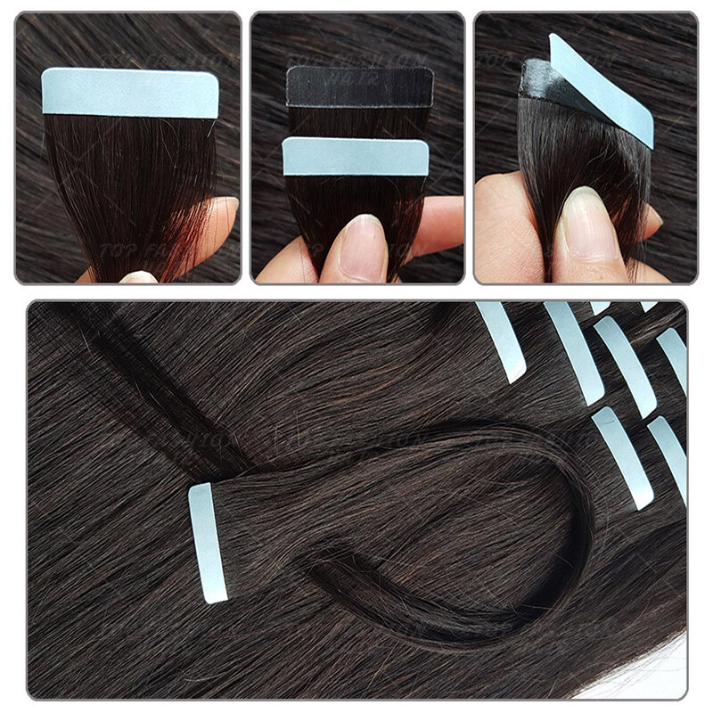150G Full Head Tape In 100% Remy Human Hair Extensions Skin Weft Balayage 100PCS