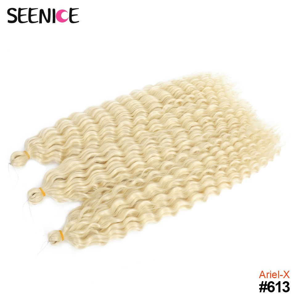African Curls Ariel Water Wave Twist Crochet Hair Synthetic Braid Afro Curl Ombr