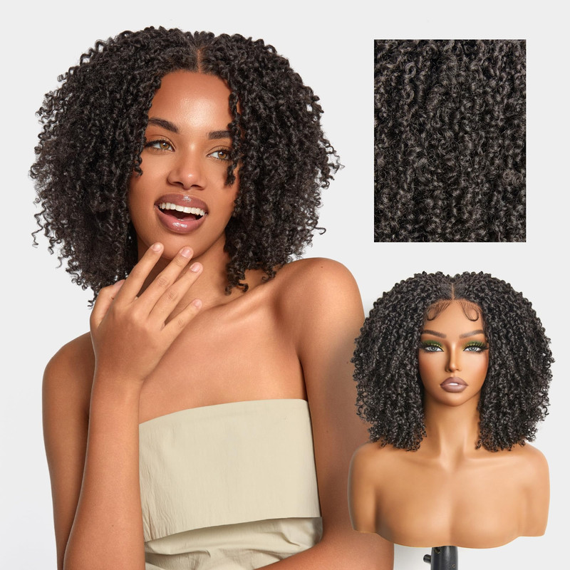Frodio Veralux Fiber 12 Synthetic 11X4 Lace Frontal Wig 200 Density Micro Twist