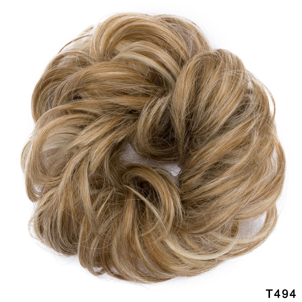 Real Thick Curly Messy Bun Hair Piece Scrunchie Natural Hair Extensions 45G US H