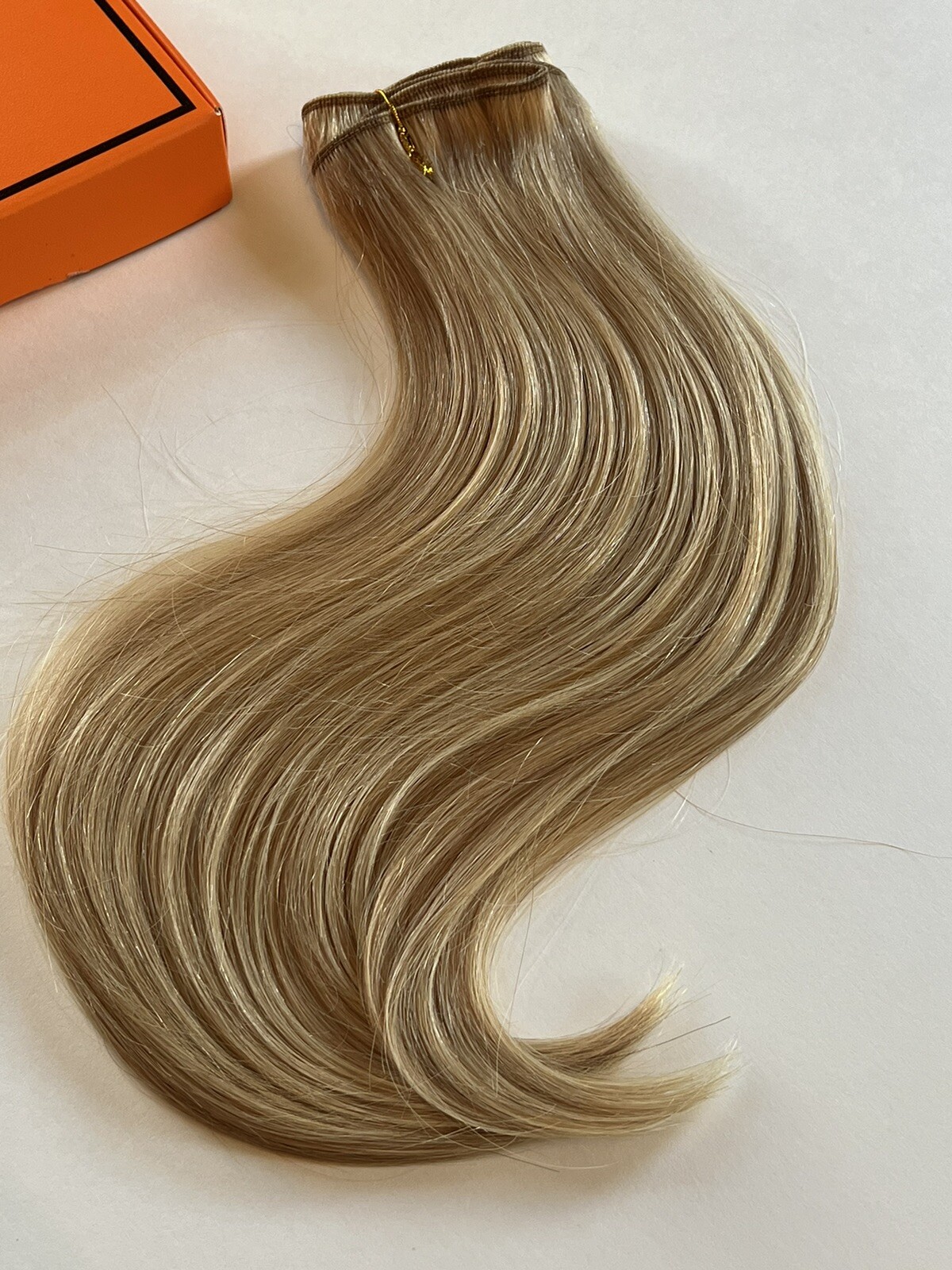 16 INCH FULL SHINE CARAMEL BLONDE REMY HUMAN HAIR SEW IN WEFT / 105g / NEW