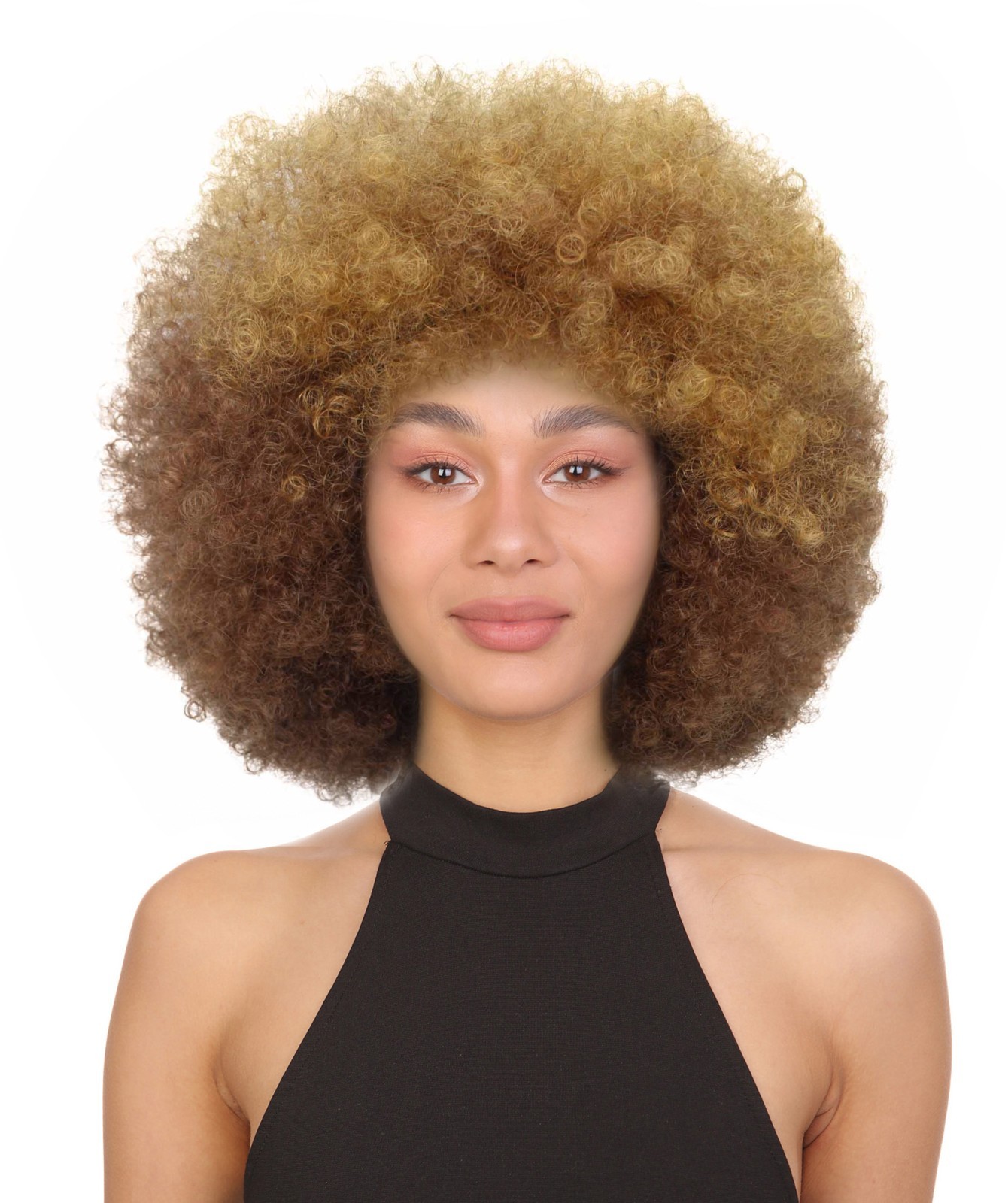LUXLUXE Taylor Curly Afro 14″ Full Wig Full Cap Wig Heat Resistant Fiber BF-0004