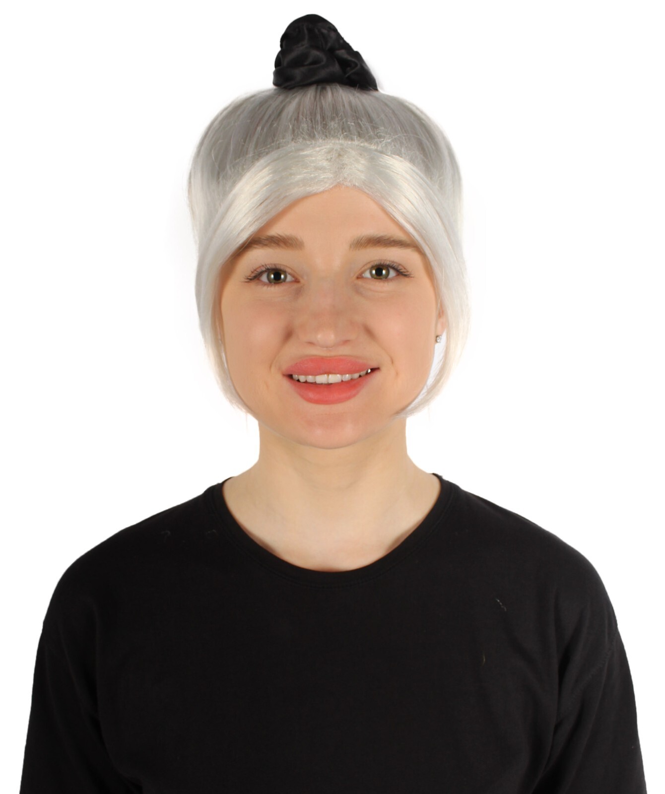 Adult Women’s White Rose Ponytail Wig, Best for Halloween, HW-7109