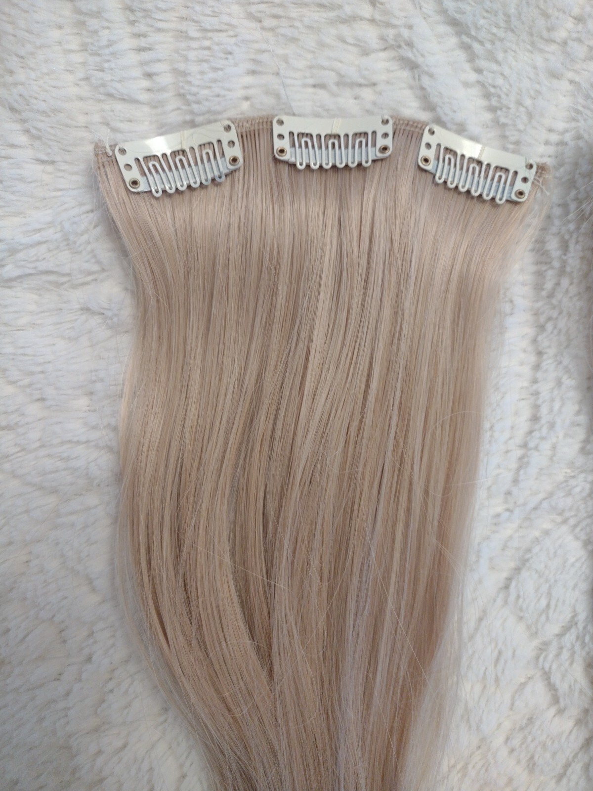 Hair Extensions Clip in natural blonde 5 Pcs Full Head Soft hair 20″ long NEW