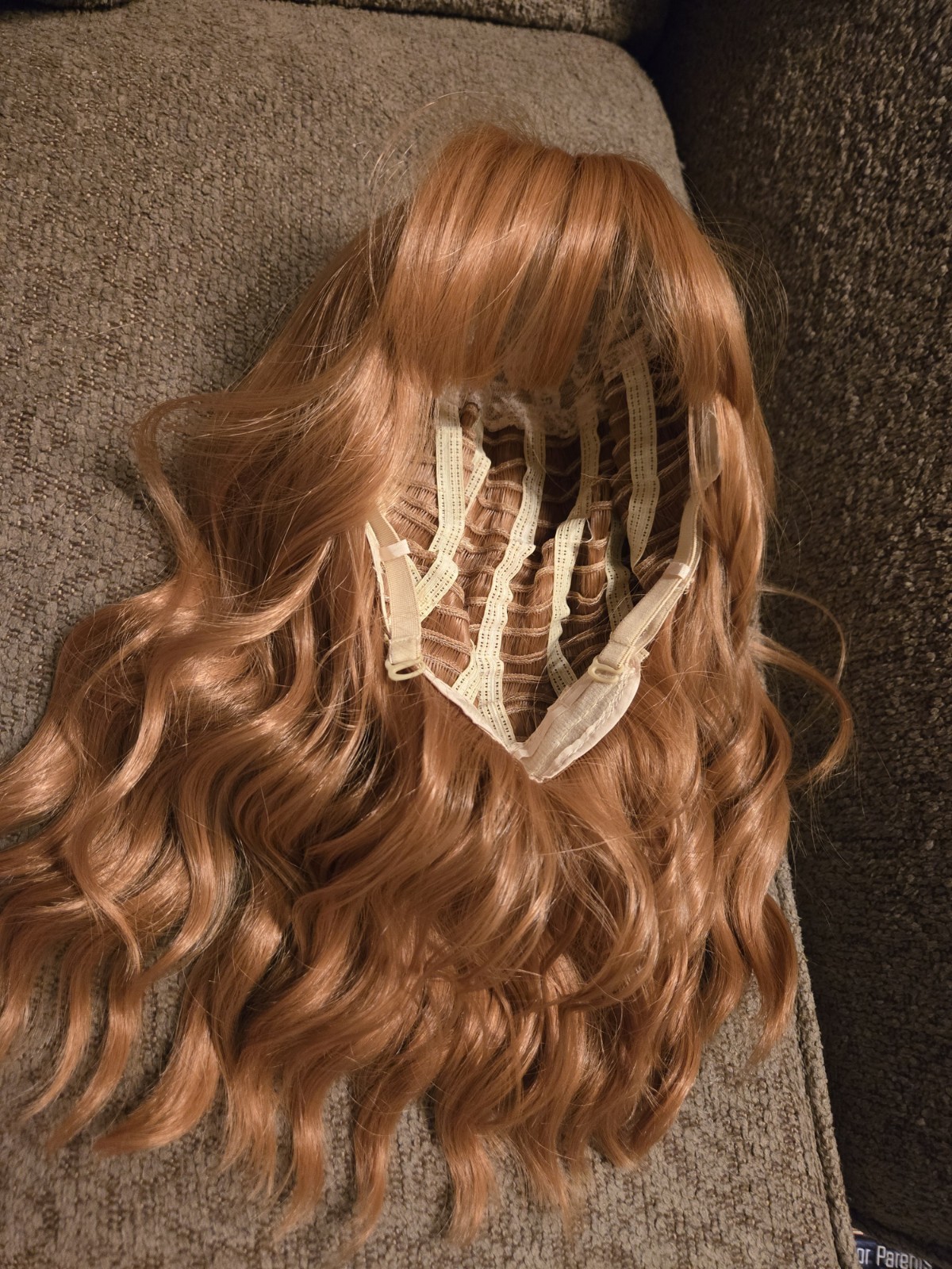 Child’s/Girls/Petite Strawberry Blonde Short Wavy Wig with Bangs Heat Resistant