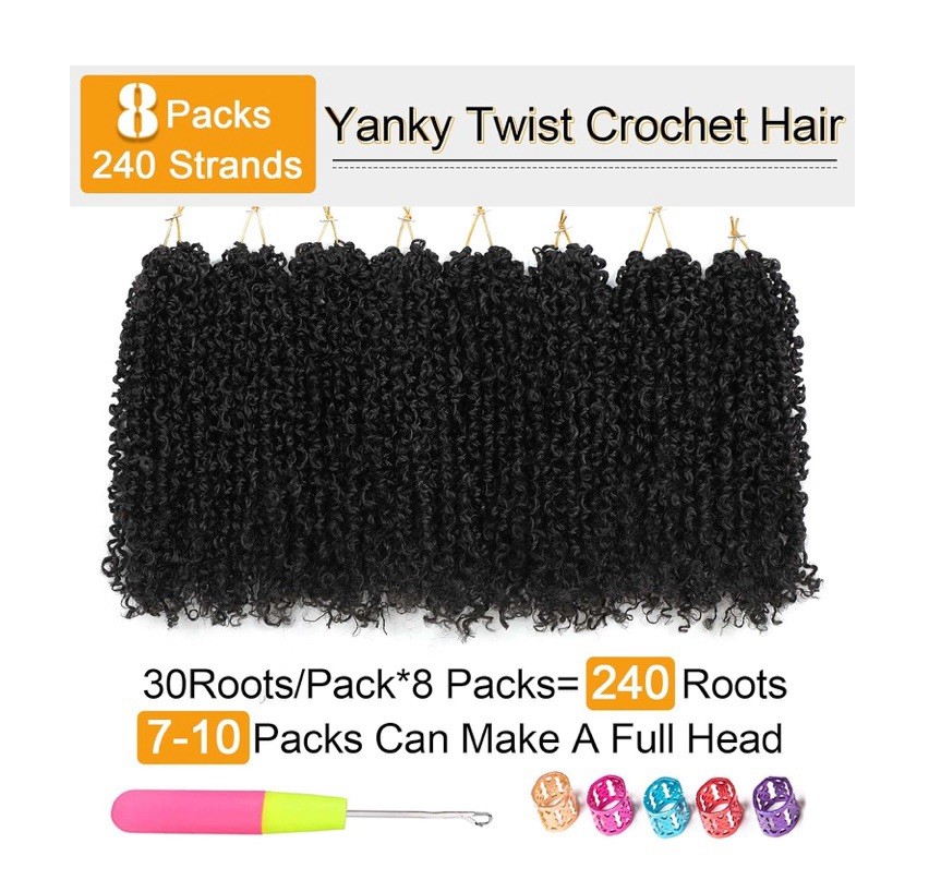Aksice Pre-Looped Yanky Twist Crochet Hair