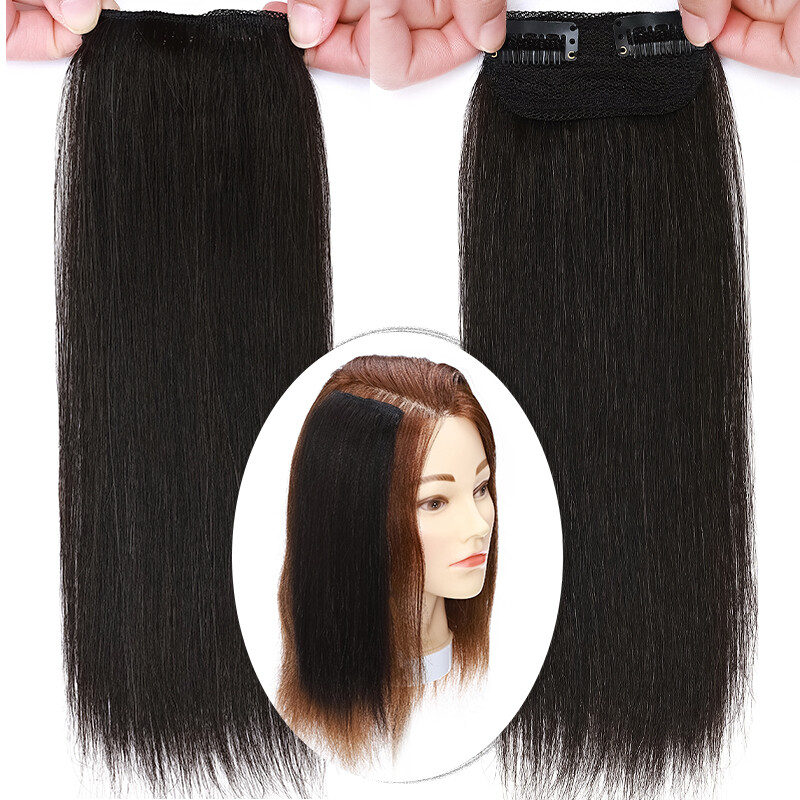 100% Real Human Hair Patch Clip In Russian Remy Hairpiece Small Extension HAIRRO
