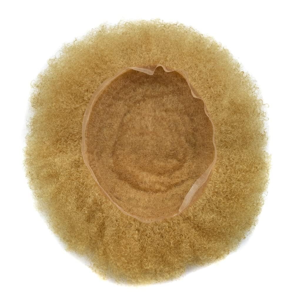 Hair Units for Black Men All Lace Afro Curly African American Toupee Hairpieces
