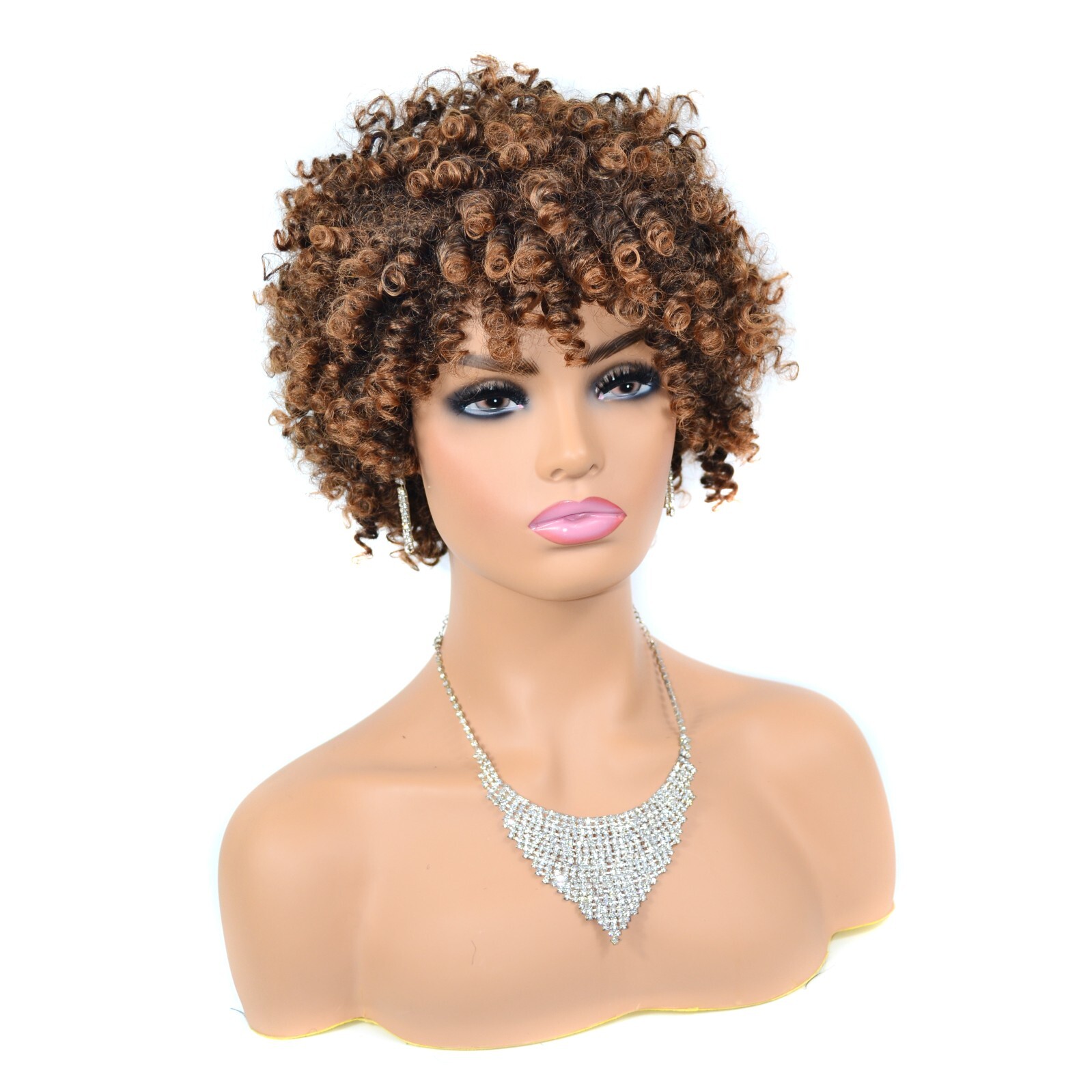 African Curly Wigs for Black Women Short Spring Twist Afro Curls Wigs Party Wigs