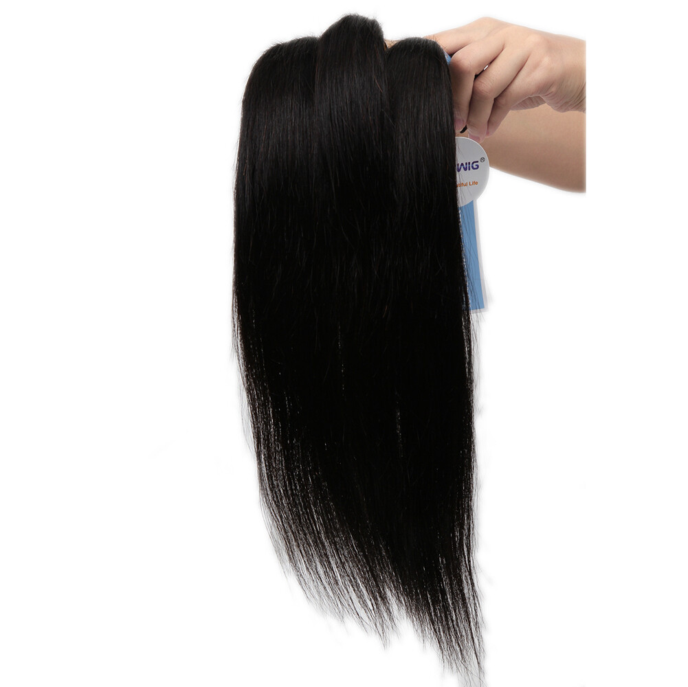 Virgin Human Sew In Hair Weave Extensions Weaving Weft Straight 1/3 Bundles US