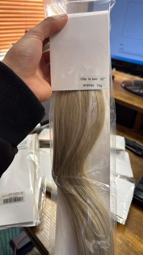 22″ Clip in Hair Extensions Remy Human Hair for Women – Silky & Durable Handmade
