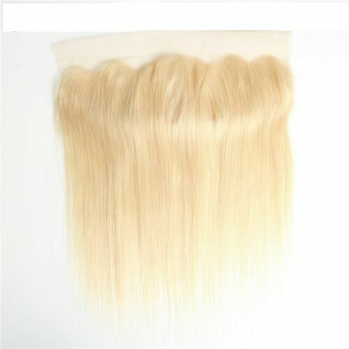 12A 18INCH BRAZILIAN HUMAN HAIR BLONDE 613# FRONTAL 13×4 EAR TO EAR STRAIGHT 90g