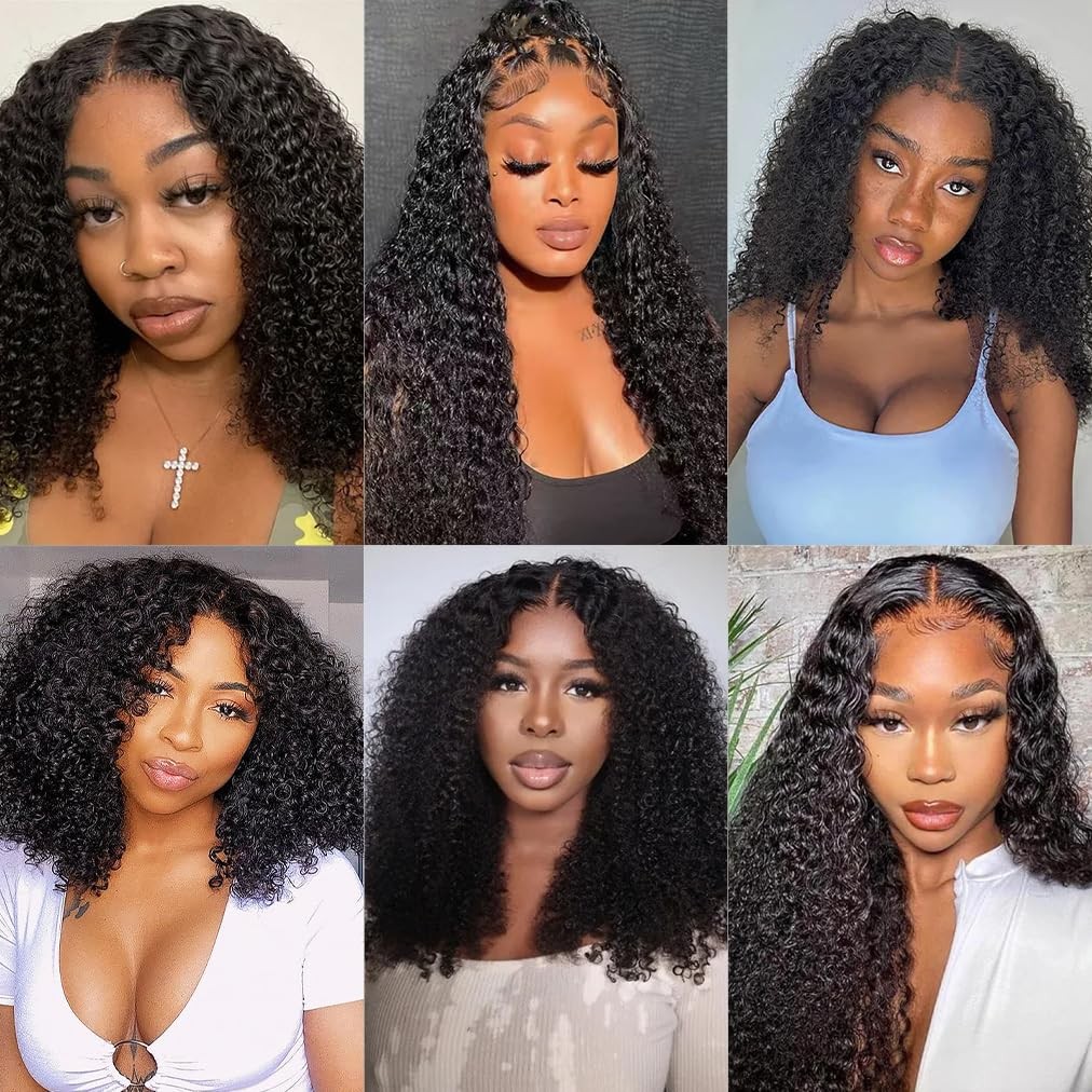 5×5 HD Lace Closure Human Hair Kinky Curly 10 Inch Lace Closure Pre Plucked Free