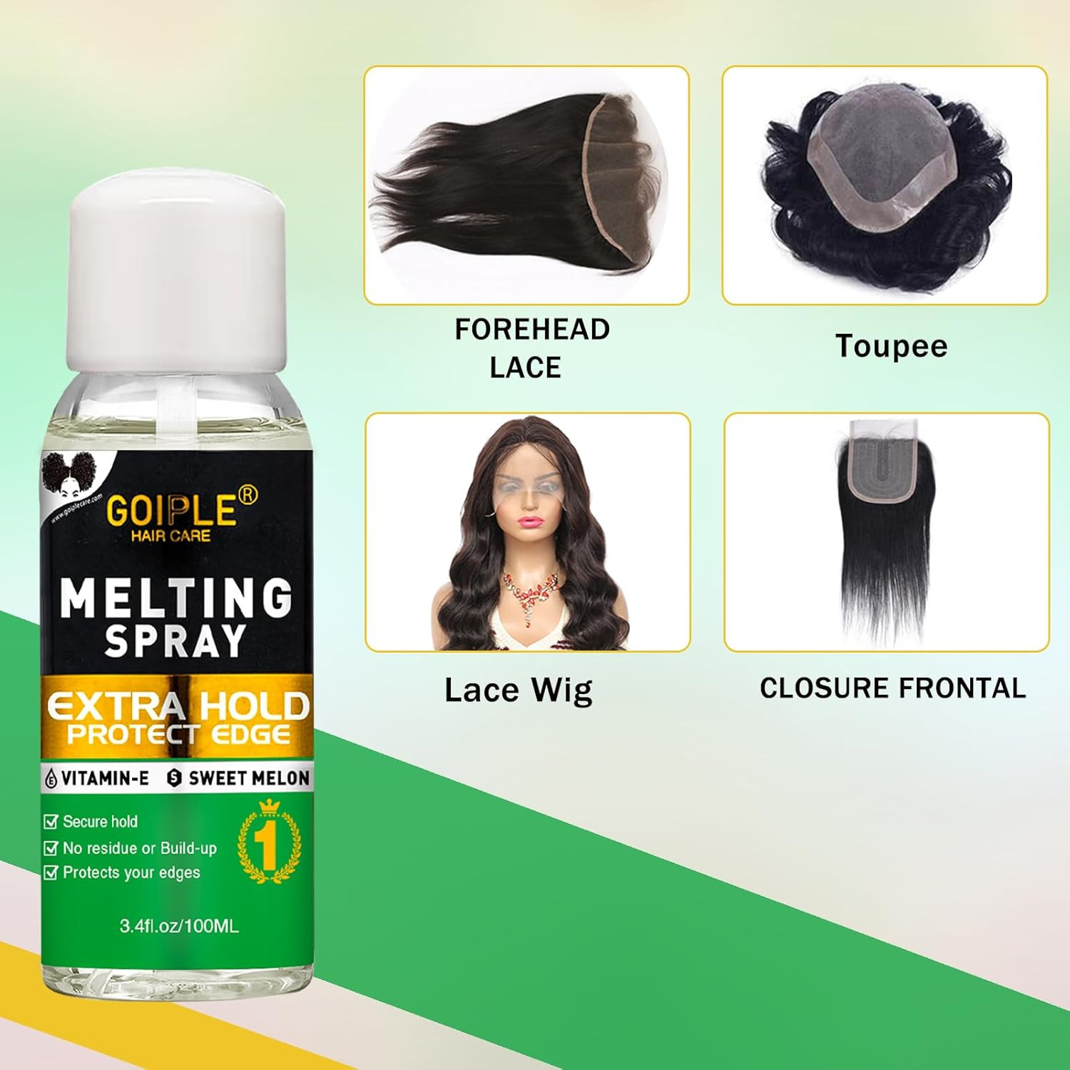 WOZUTUNT Hair-Adhesives, 3.4 Fl Oz Lace Melting and Holding Spray Glue for Wigs,