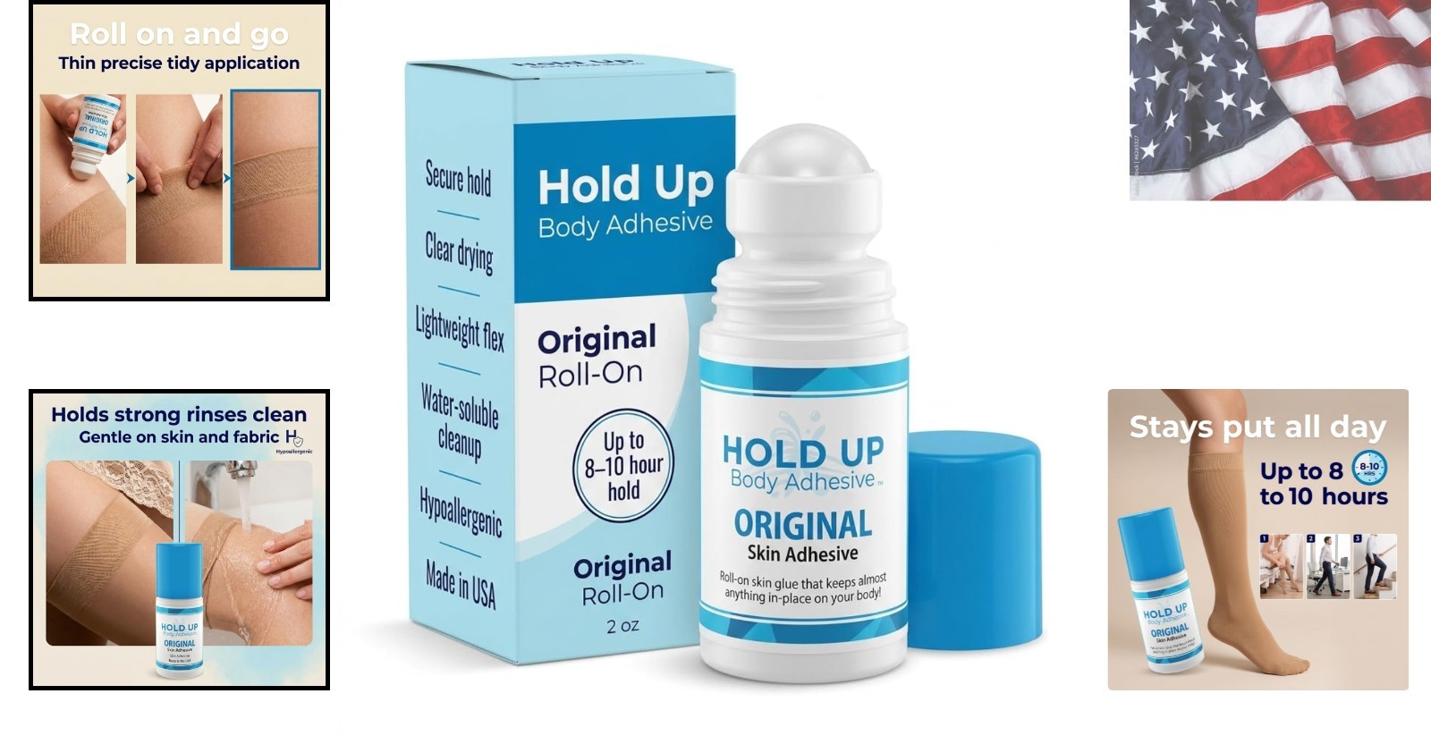Roll-On – Body Glue for Dancers, Skin for Compression Stockings, Sock Glue fo…