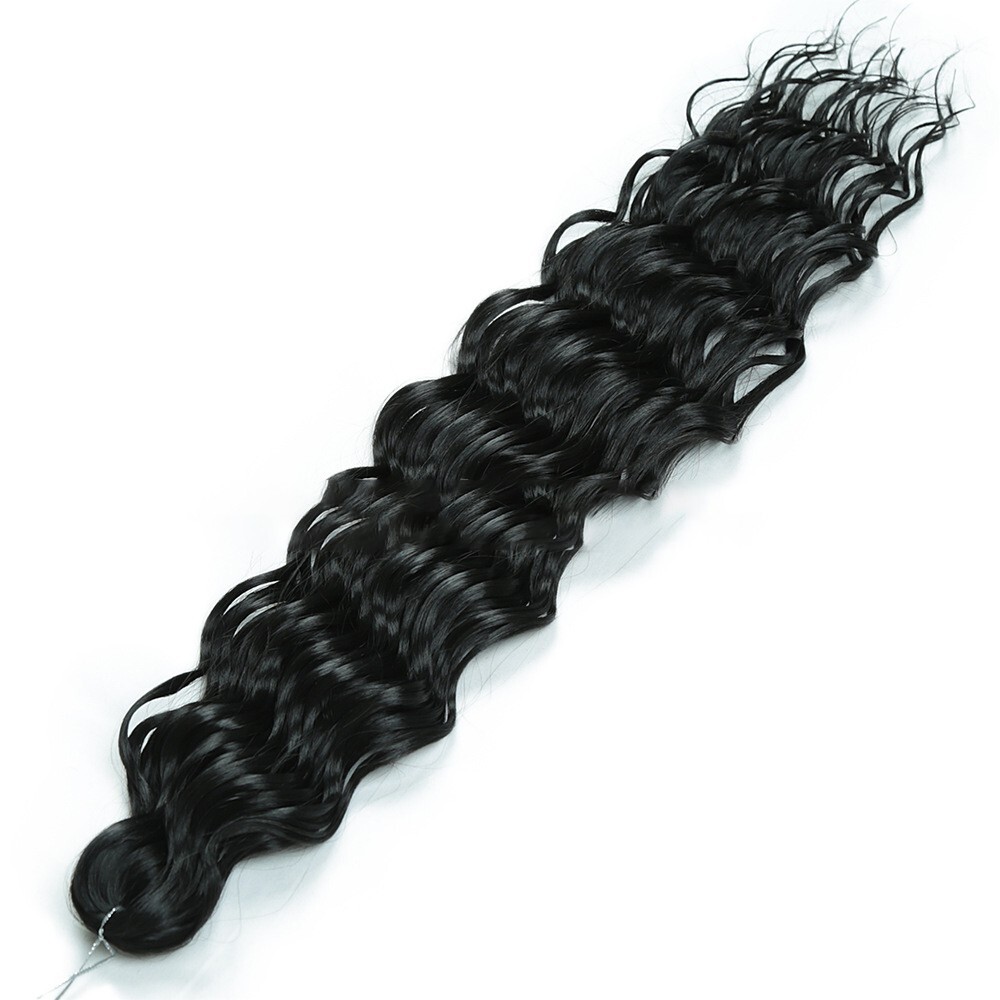 24″ Deep Curly Wave Crochet Braids Water Wave Curl Twsit Braiding Hair Extension