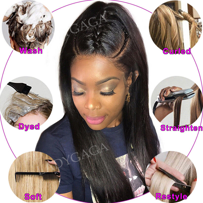 Pre Plucked Front Lace Closure Virgin Human Hair Extensions Brazilian T PART #1B