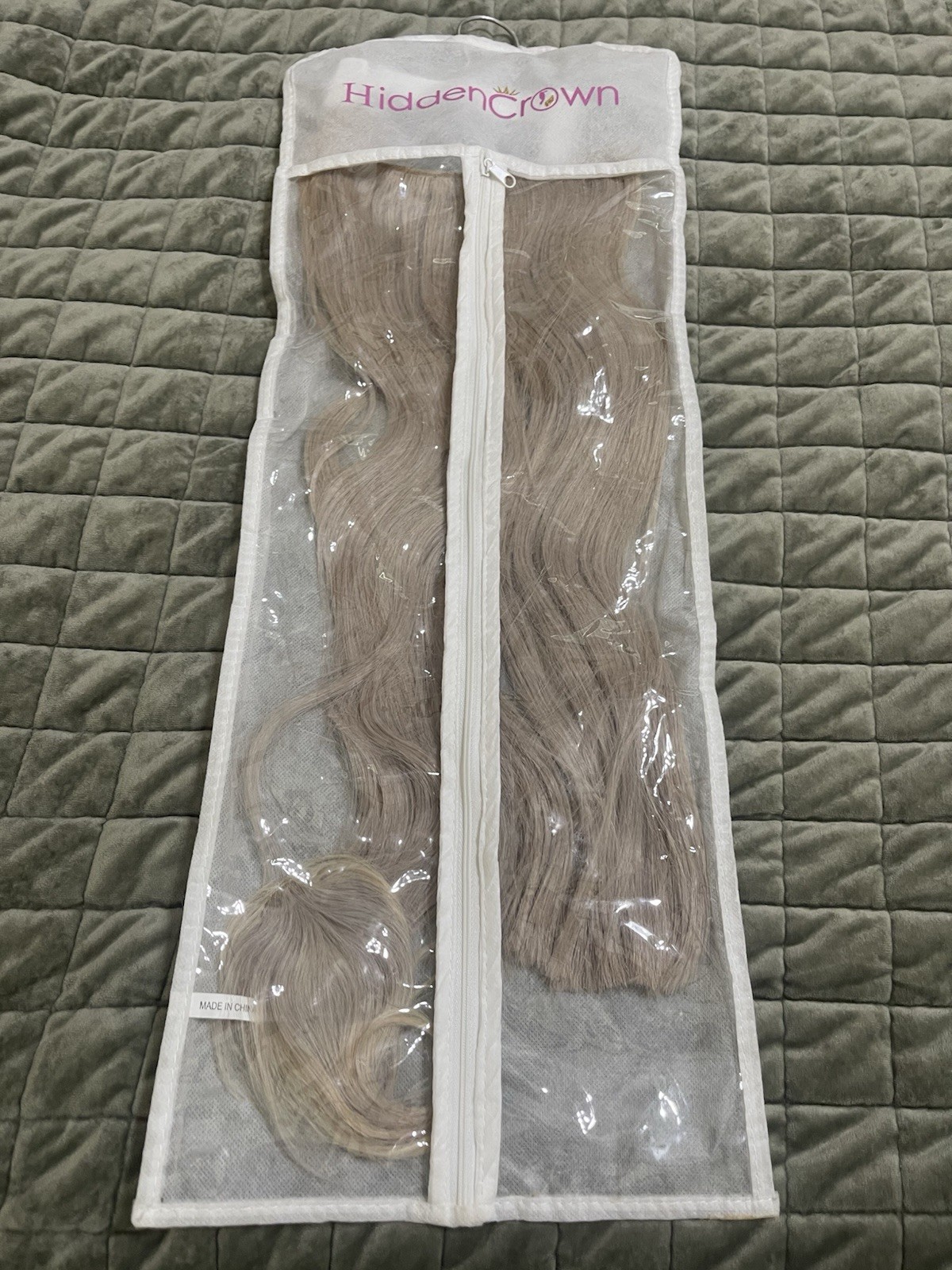 Hidden Crown Halo Extension 20” Inches  # 58 Sterling Plus Fringe Bang