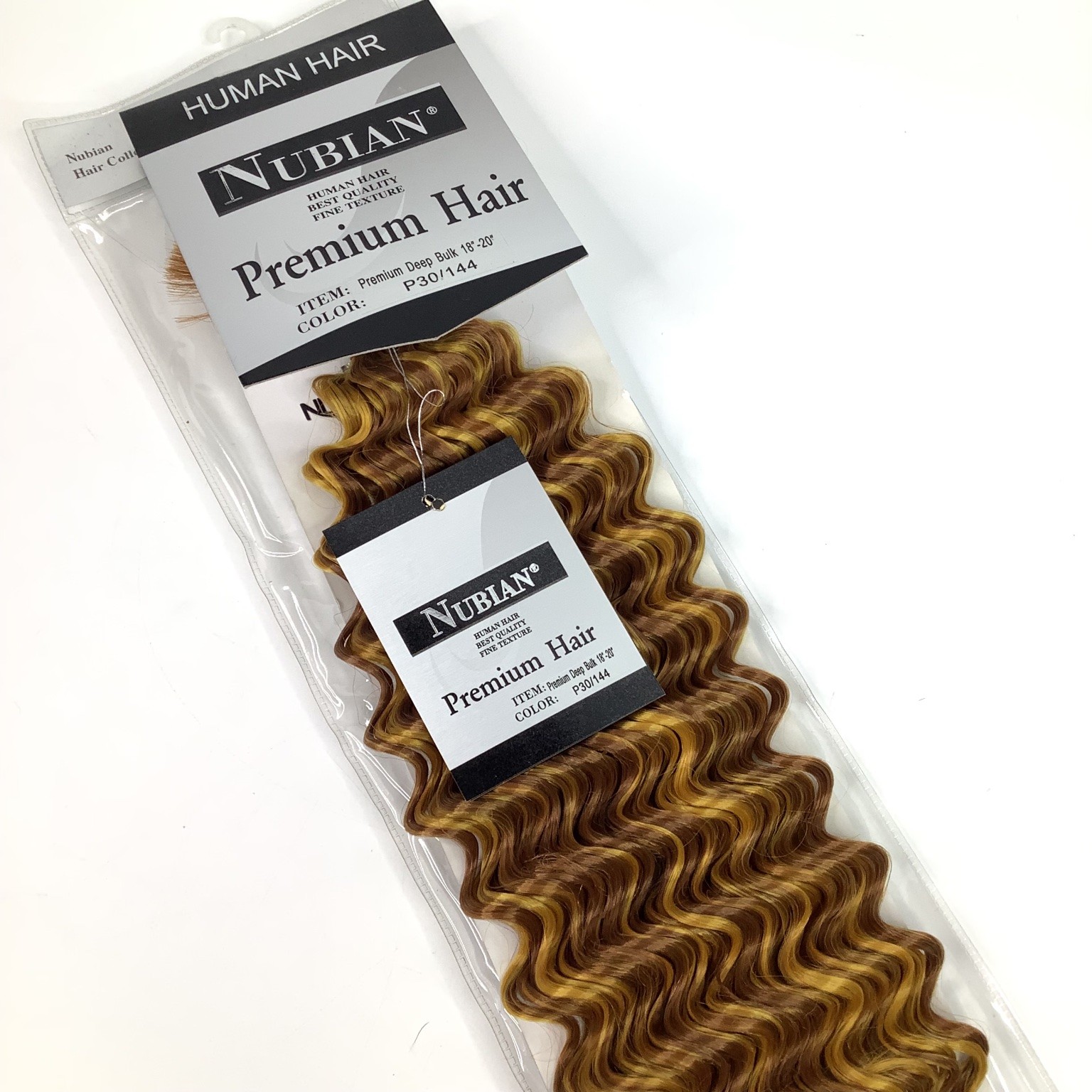 Nubian Premium Deep Bulk Human Hair Blend 18″-20″ P30/144 Braiding