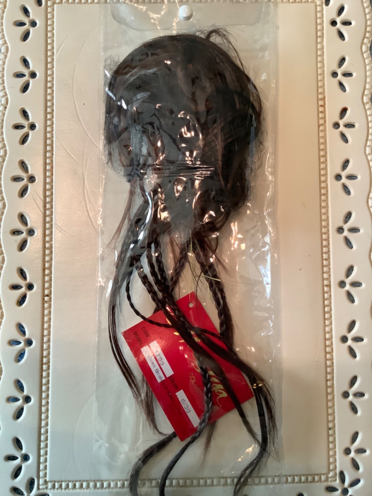 DELUXE BRAIDED SCRUNCHIE ~ MONA LISA ~ Dark Brown / Medium Auburn blend (6/30)
