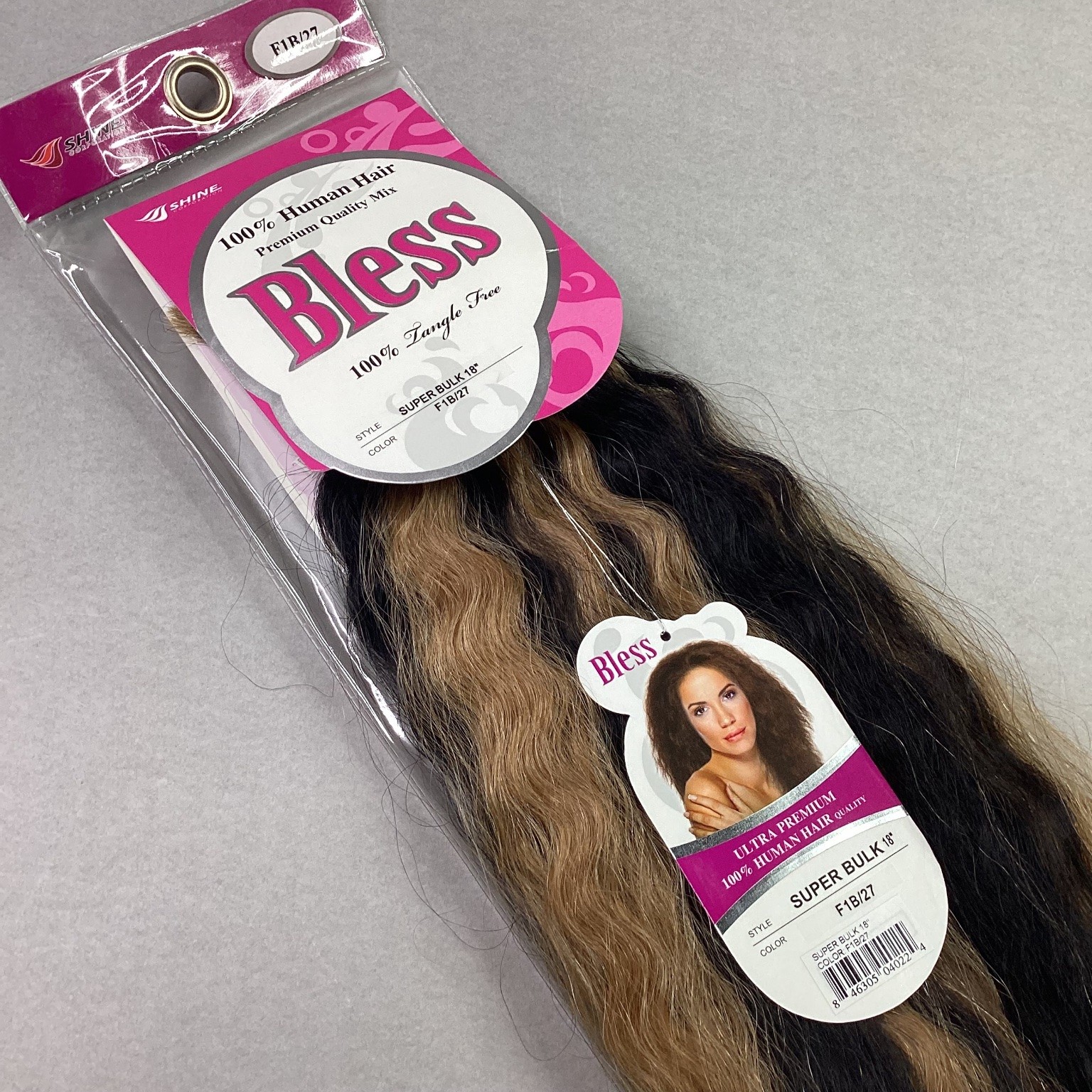 Bless SUPER BULK 18″ Human Hair Extensions F1B/27 Wavy Tangle Free
