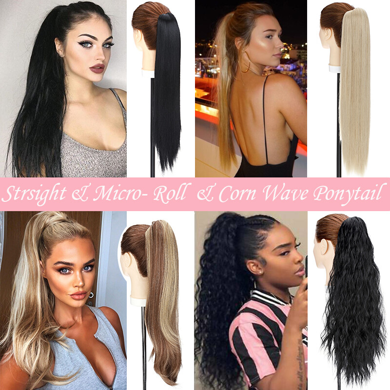 Jaw Claw Ponytail Thick Clip In Hair Extension Pony Tail Hairpiece Real As Human