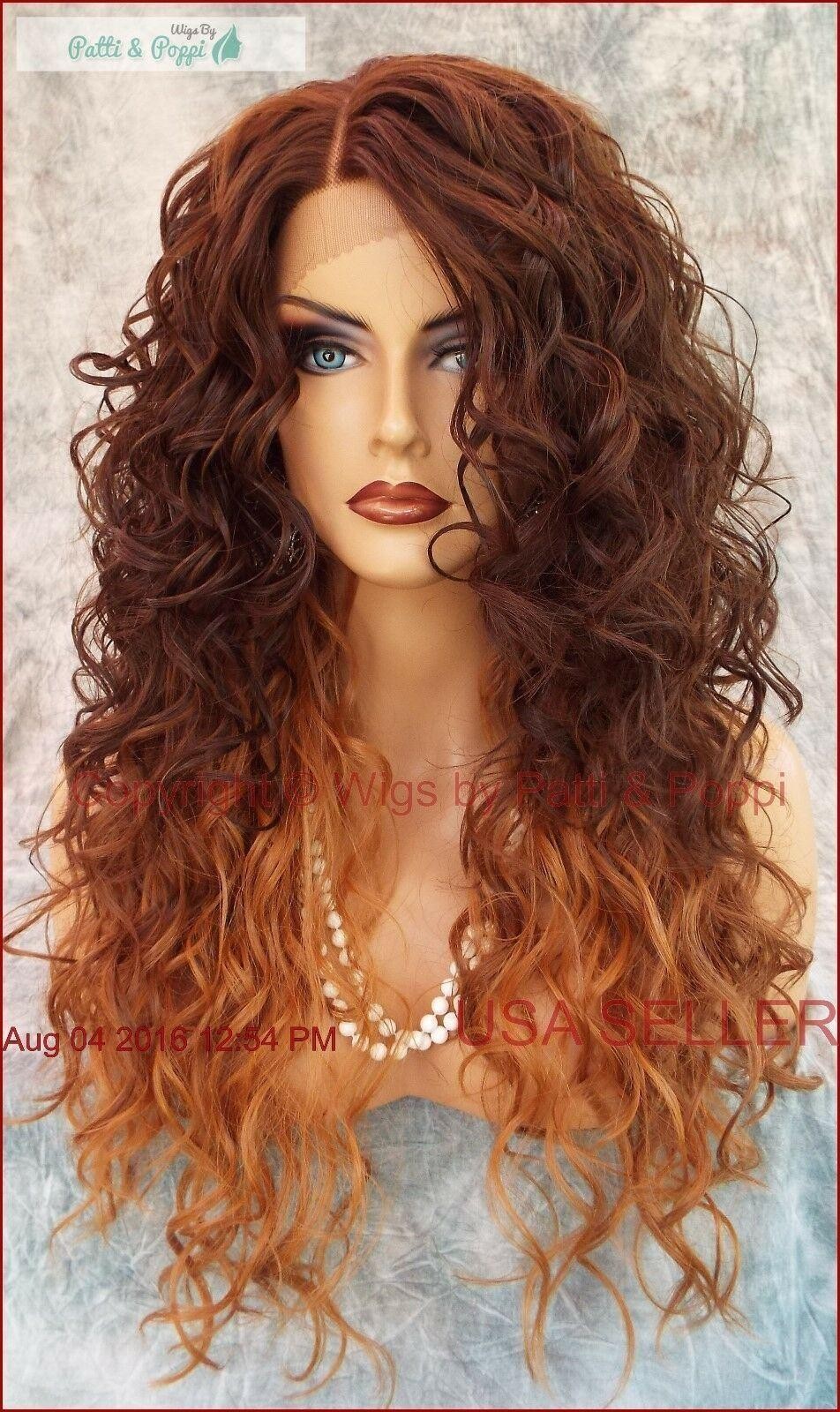 SWISS LACE FRONT LACE PART LONG CURLY HEAT FRIENDLY WIG CLR OM6.27.30 SEXY 1046