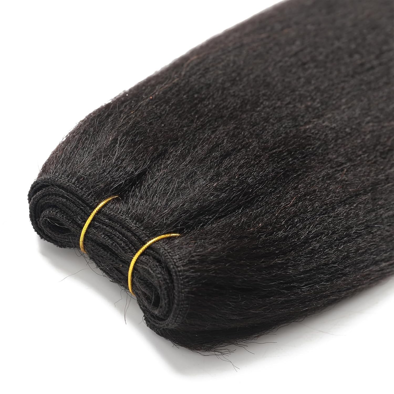Kinky Straight Bundle Synthetic Hair Extensions 12 inch 1 Bundle Yaki Kinky Stra