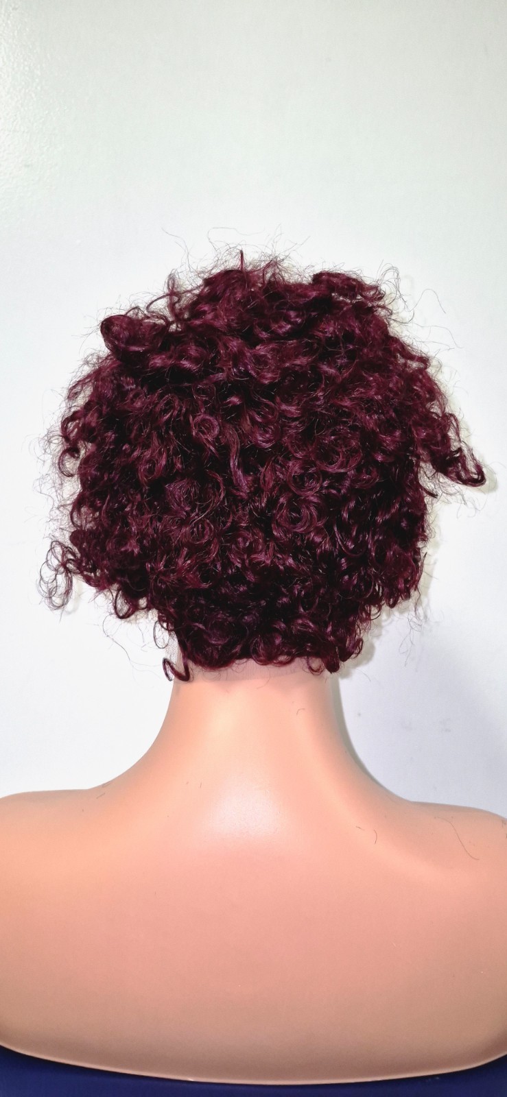 13*4 Short Burgundy Wig