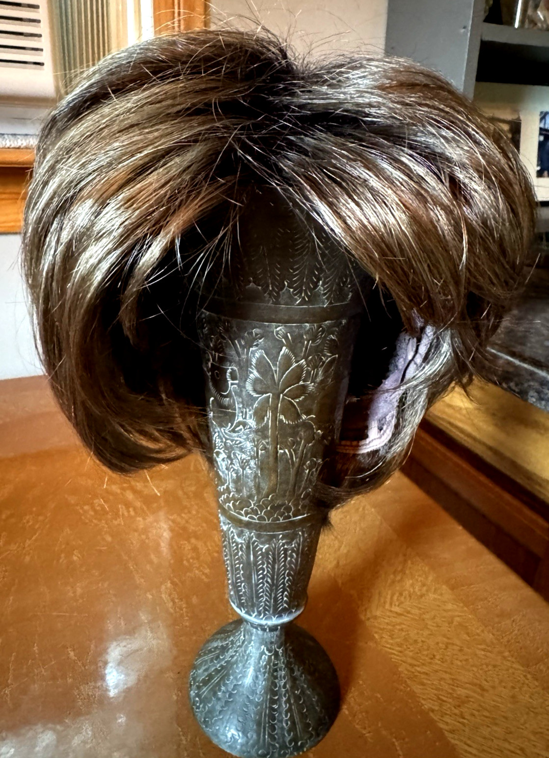 Vintage Paula Young Women’s Pecan Brown Short Shag Wig~Made in Japan~787