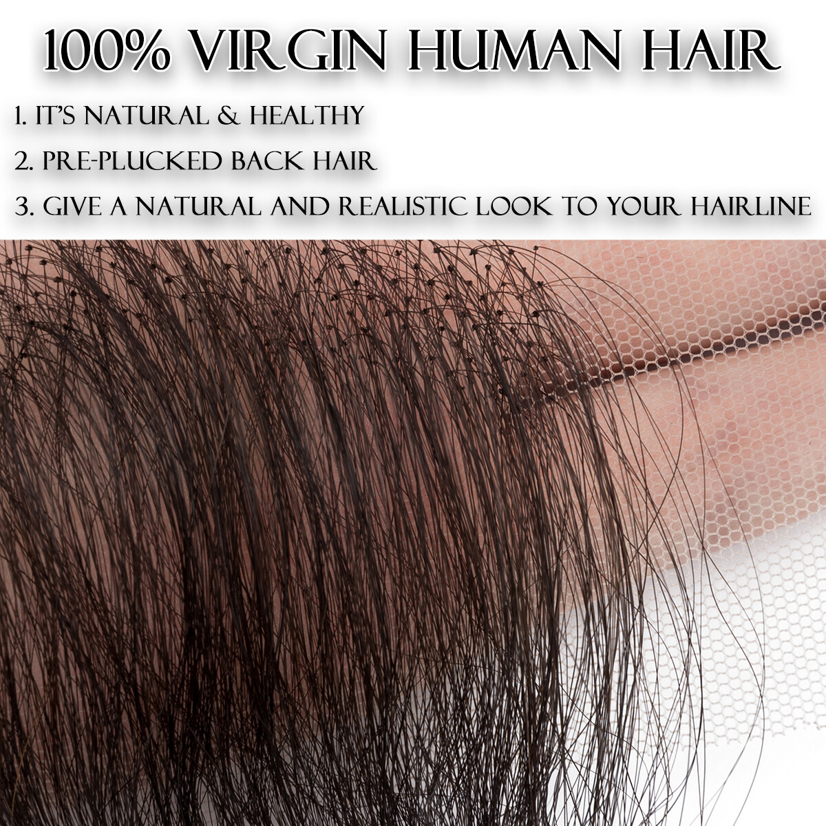 Natural Virgin 100% Real Human Hair Baby Hair Swiss Laced Hairline Edges Stripes