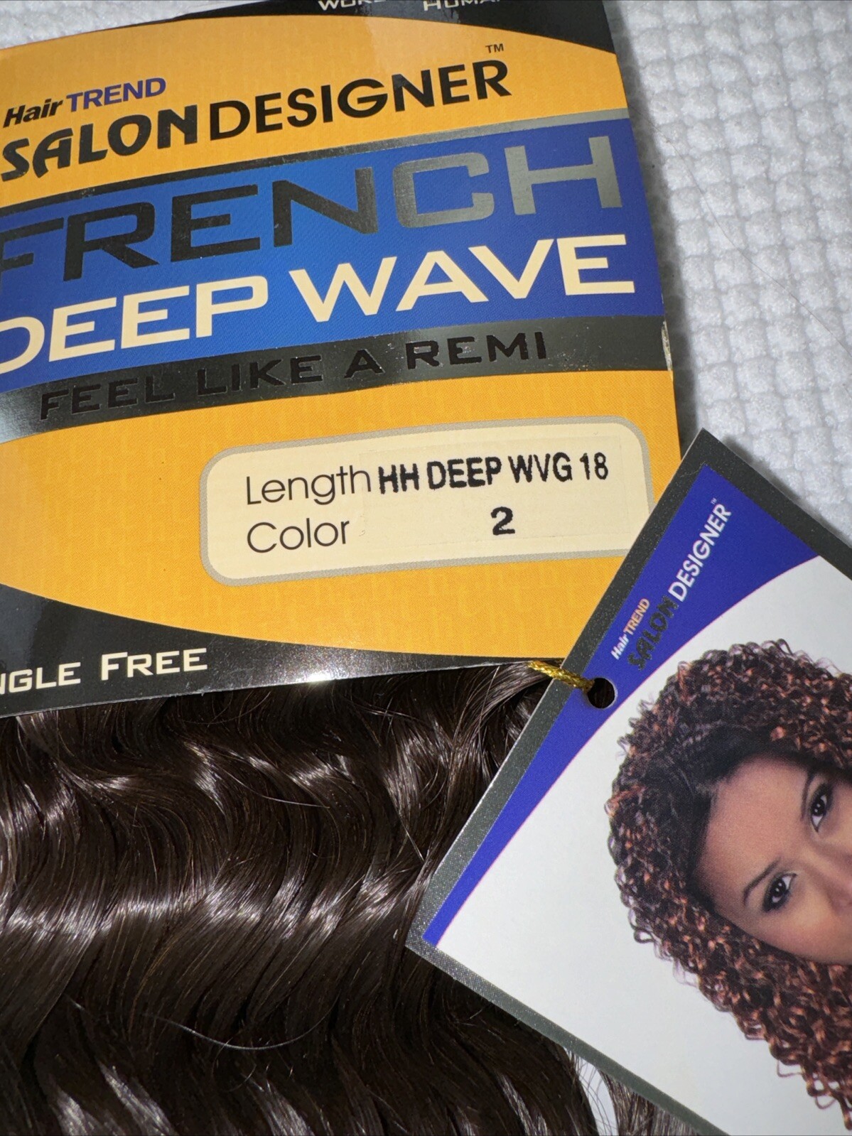 Hair Trend Salon Designer French Deep Wave HH Deep Wave 18” Color 2 Sew In