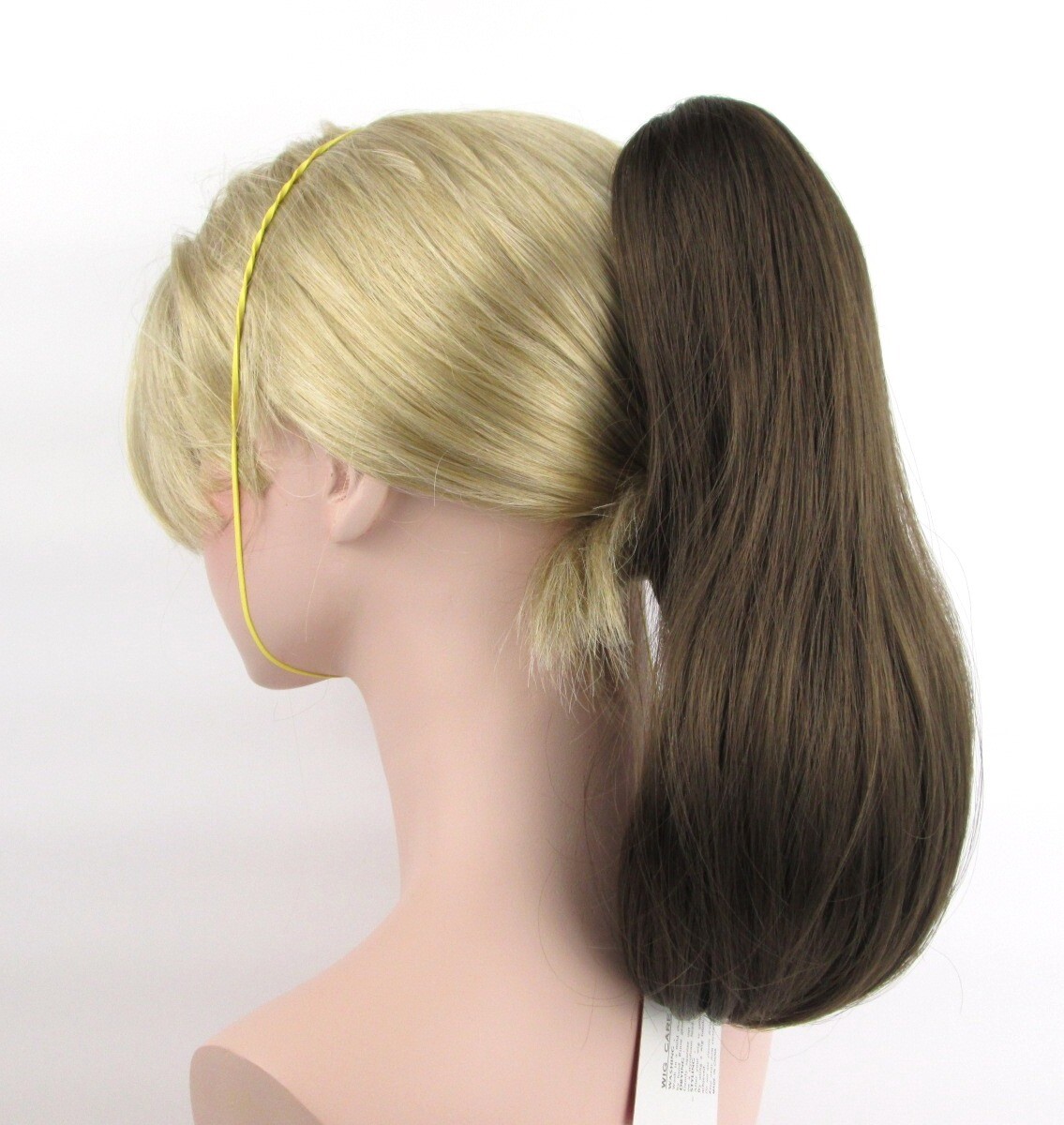 14″ LONG STRAIGHT HAIR PONYTAIL HAIRPIECE CLAW CLIP REVERSIBLE WAVY LOOK BRITNEY