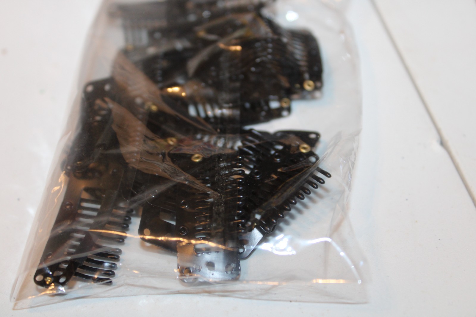 Black Metal Hair Piece Extensions Toupee Wig Clips x 20