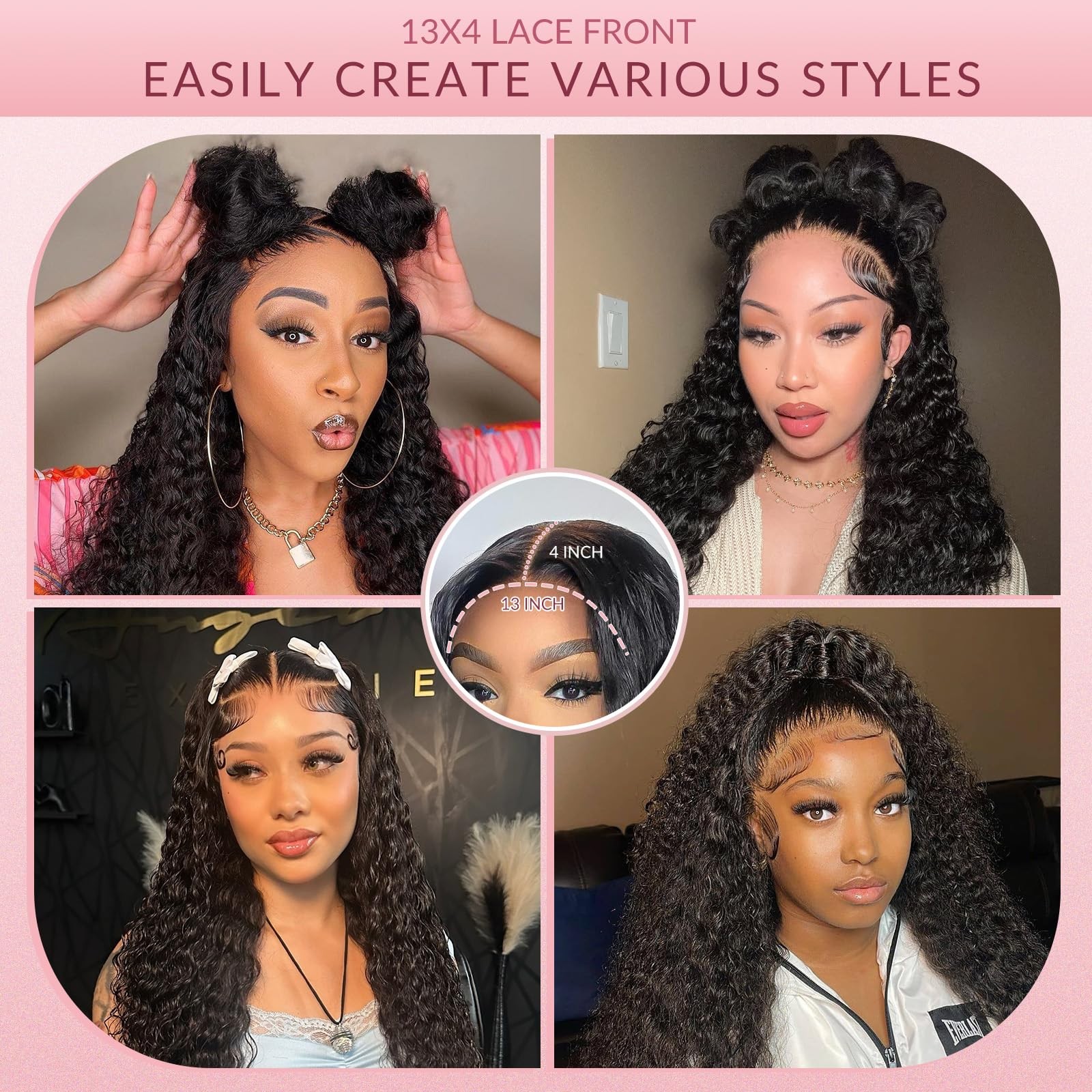 Sodlis Wear And Go Glueless Deep Wave Lace Frontal Wig 13X4 Hd Transparent Lace