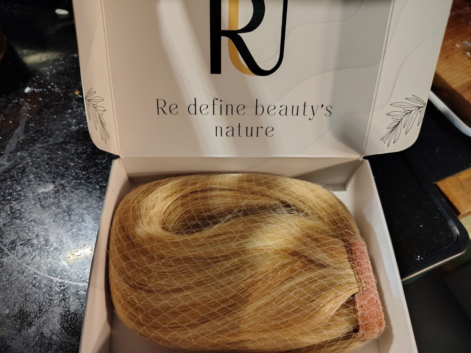 RUNATURE 100% Human Hair Ponytail Extension 12 Inch Blonde with Clip
