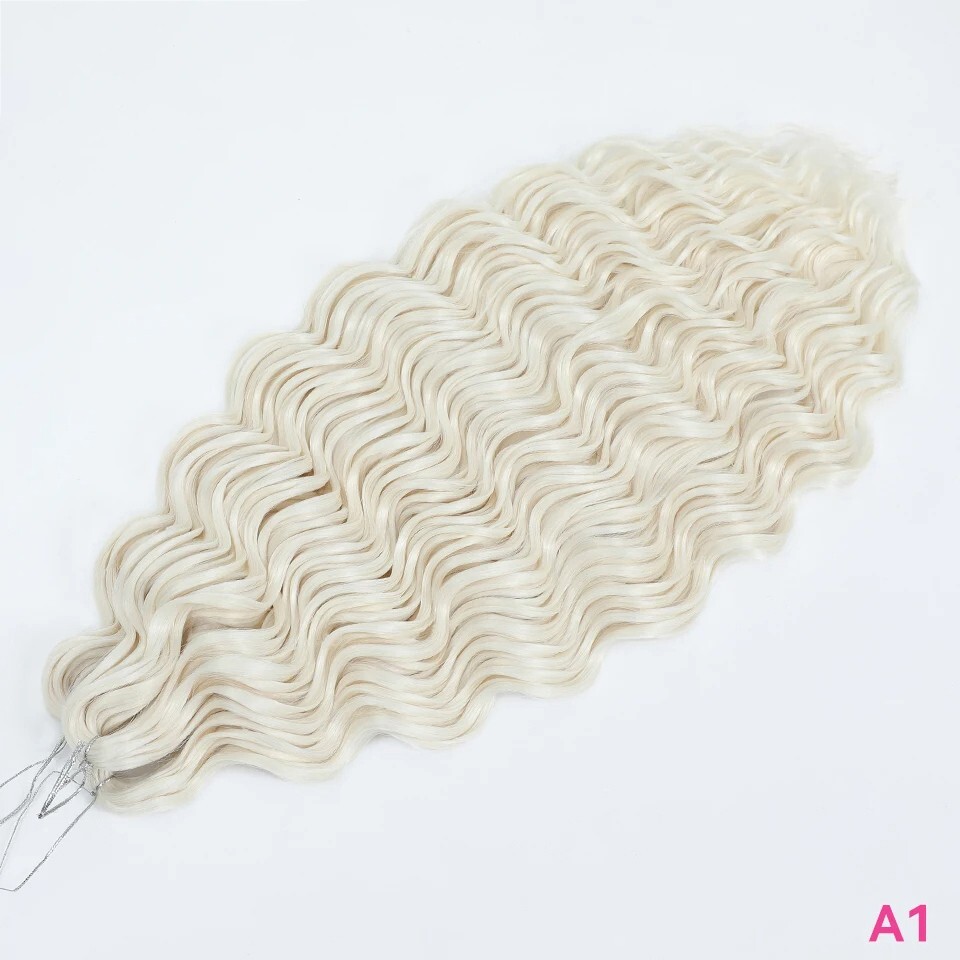 24″ Loose Deep Wave Afro Curls Water Wave Crochet Braids Curly Hair Extensions