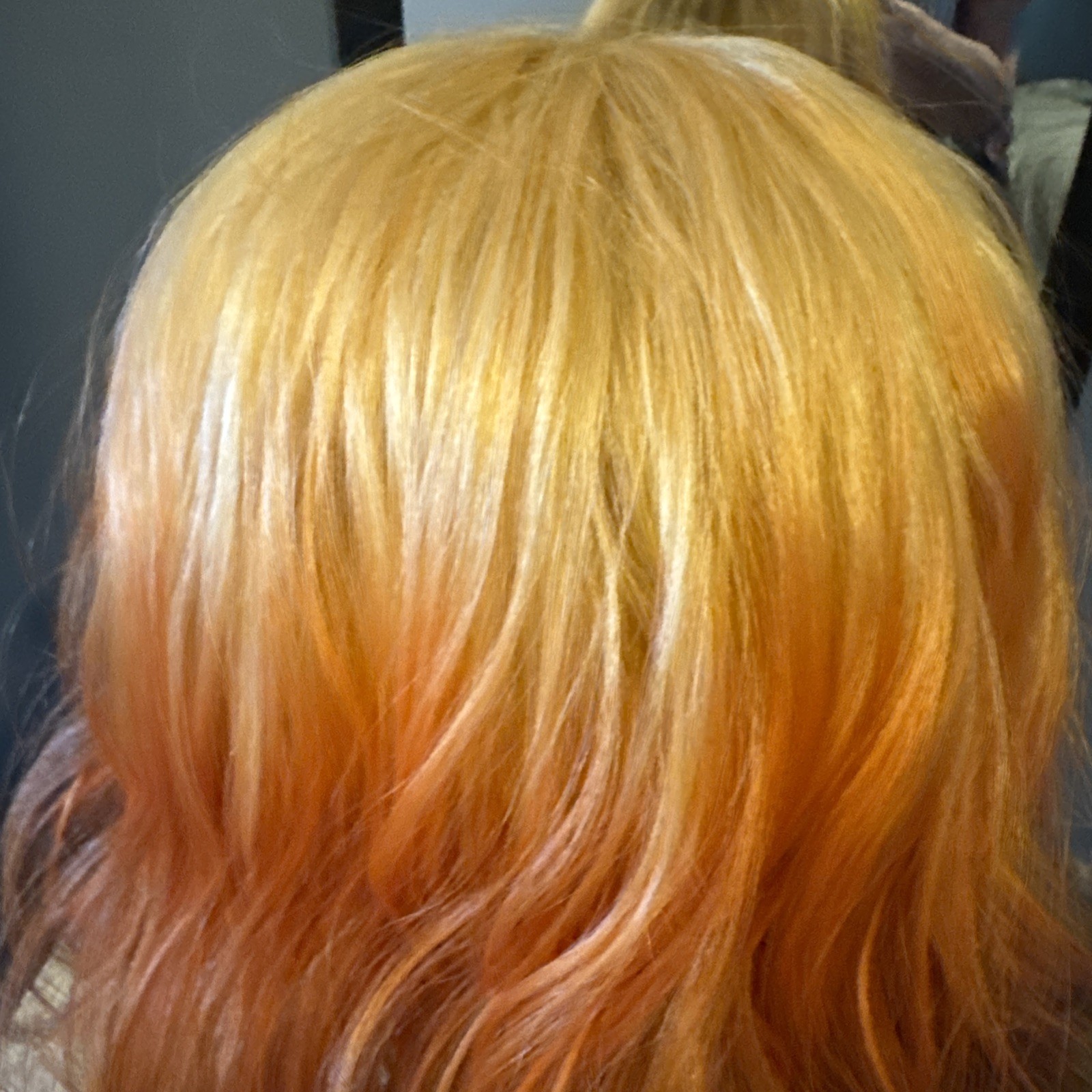 Yellow And Orange Bob Wig