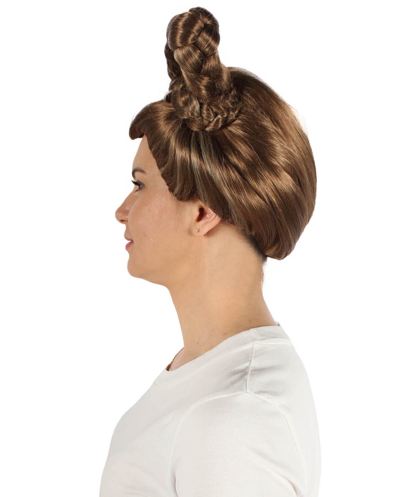 Adult Women’s Star Movie Queen’s Brown Braided Wig I Best for Halloween HW-7123
