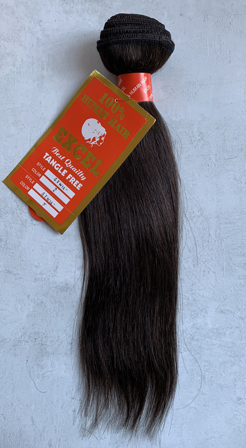 100% Human Weaving Hair by Excel, Silky Straight Smooth Texture 13-14″ Long! #2
