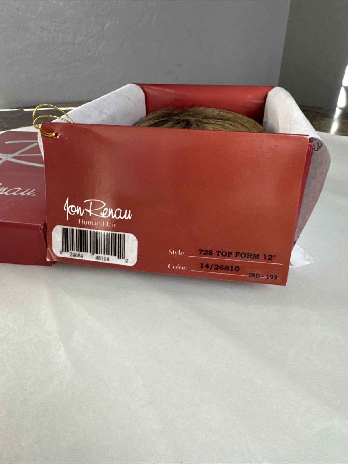 Jon Renau Human Hair Top Form Wig 728 12” Shaded Pralines & Cream New In Box